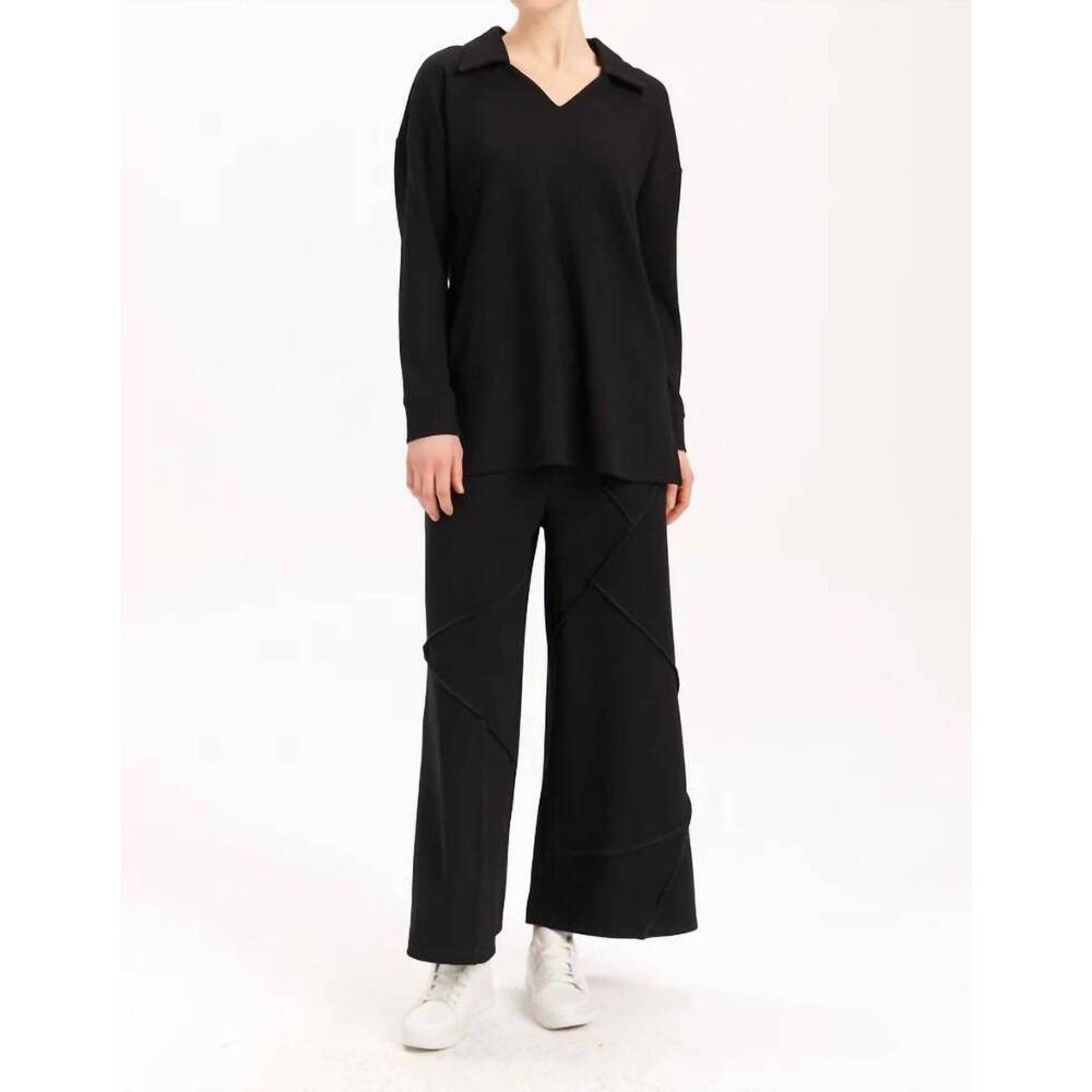 NEW ISLE BY MELIS KOZAN dara wide leg pants in smoky